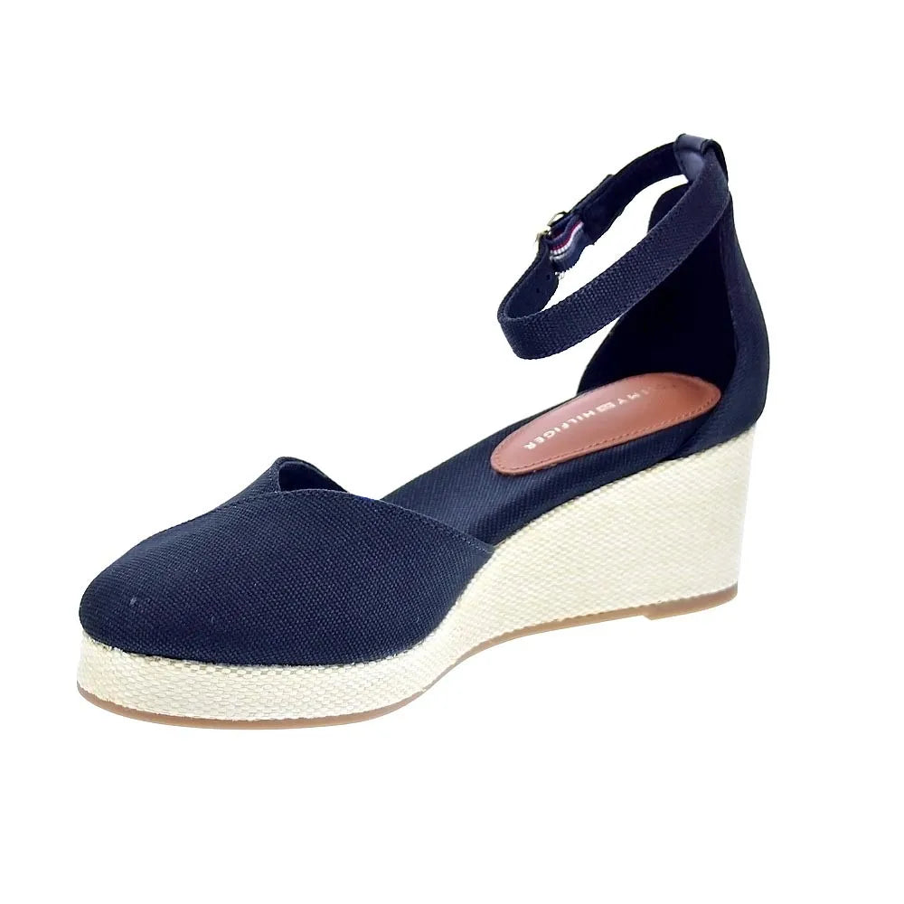 Tommy Hilfiger Mujer Alpargatas modelo Flag Closed Negro