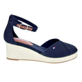 Tommy Hilfiger Mujer Alpargatas modelo Flag Closed Negro