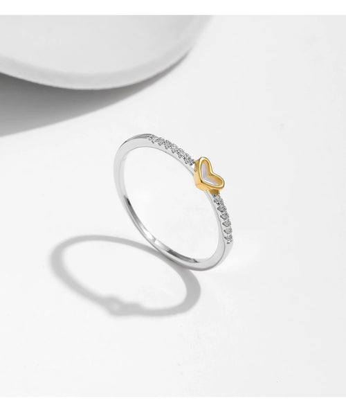 ANILLO LOVELY DE CORAZON PLATA DE LEY 925