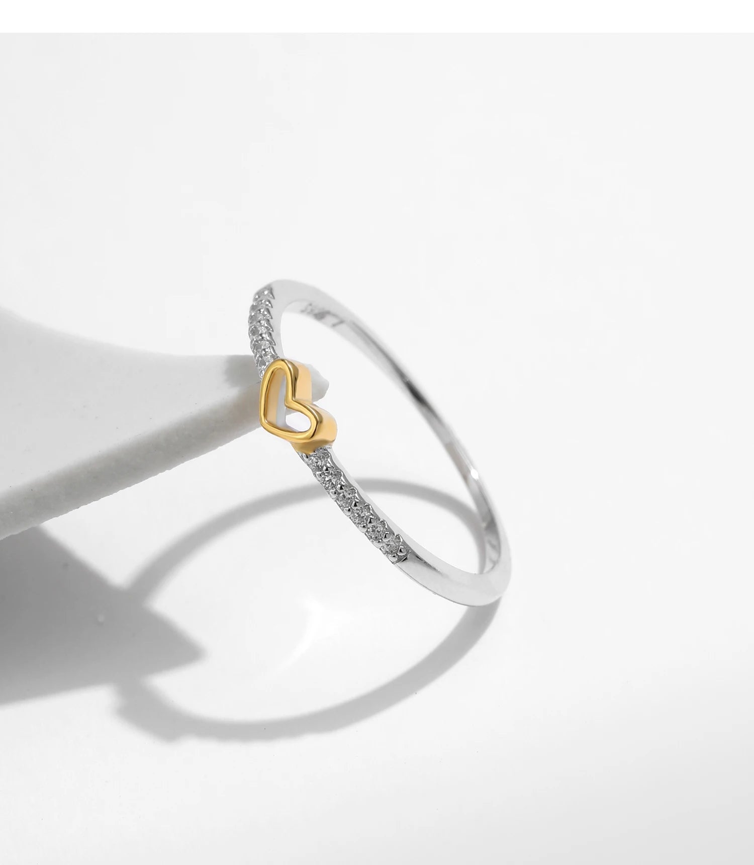 ANILLO LOVELY DE CORAZON PLATA DE LEY 925